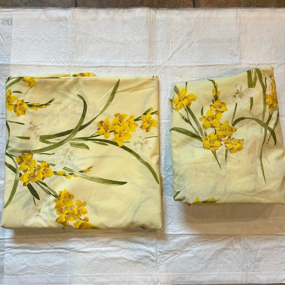 jcpenney Bedding Vintage Percale Queen Sheet Set Daffodils Cottage